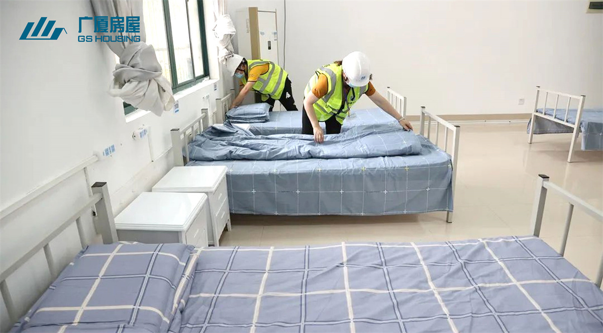 spital modular i bërë nga shtëpi me kontejnerë të paketuar të sheshtë + strukturë çeliku (6)