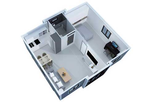 20ft house with two bedrooms