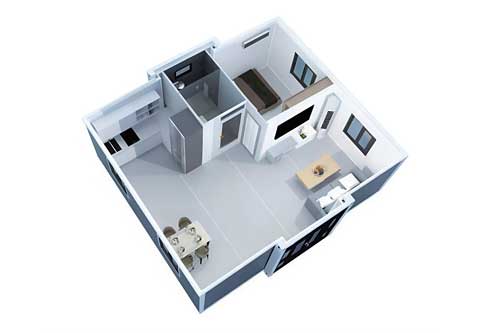 30ft house with one bedroom