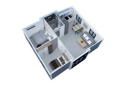 30ft house with two bedrooms
