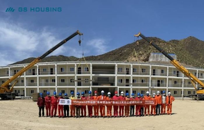 Reusable modular container buildings