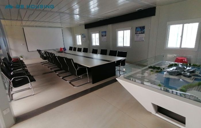construction camp buildings with meeting room