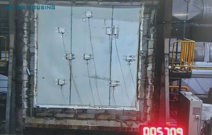 выпрабаванне на вогнеўстойлівасць сценных панэляў